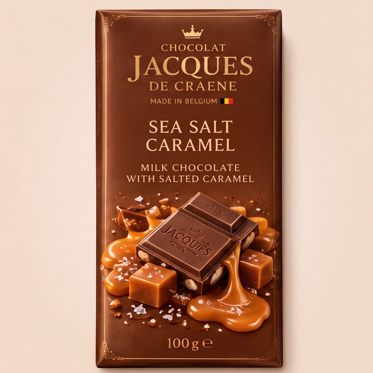 Sea Salt Caramel Milk Chocolate – 100g